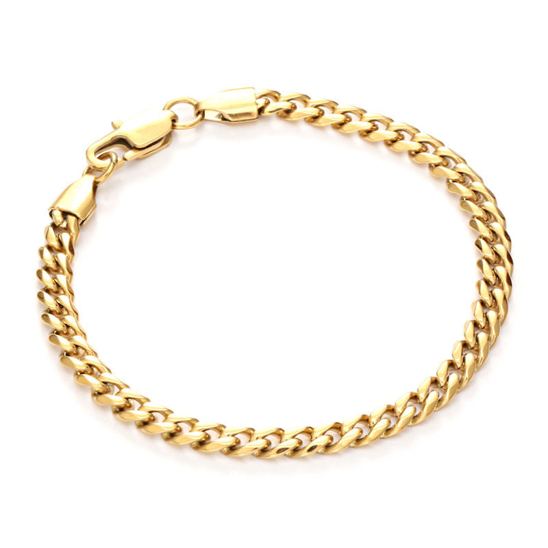 Cuban Bracelet | 18K Gold 5mm.
