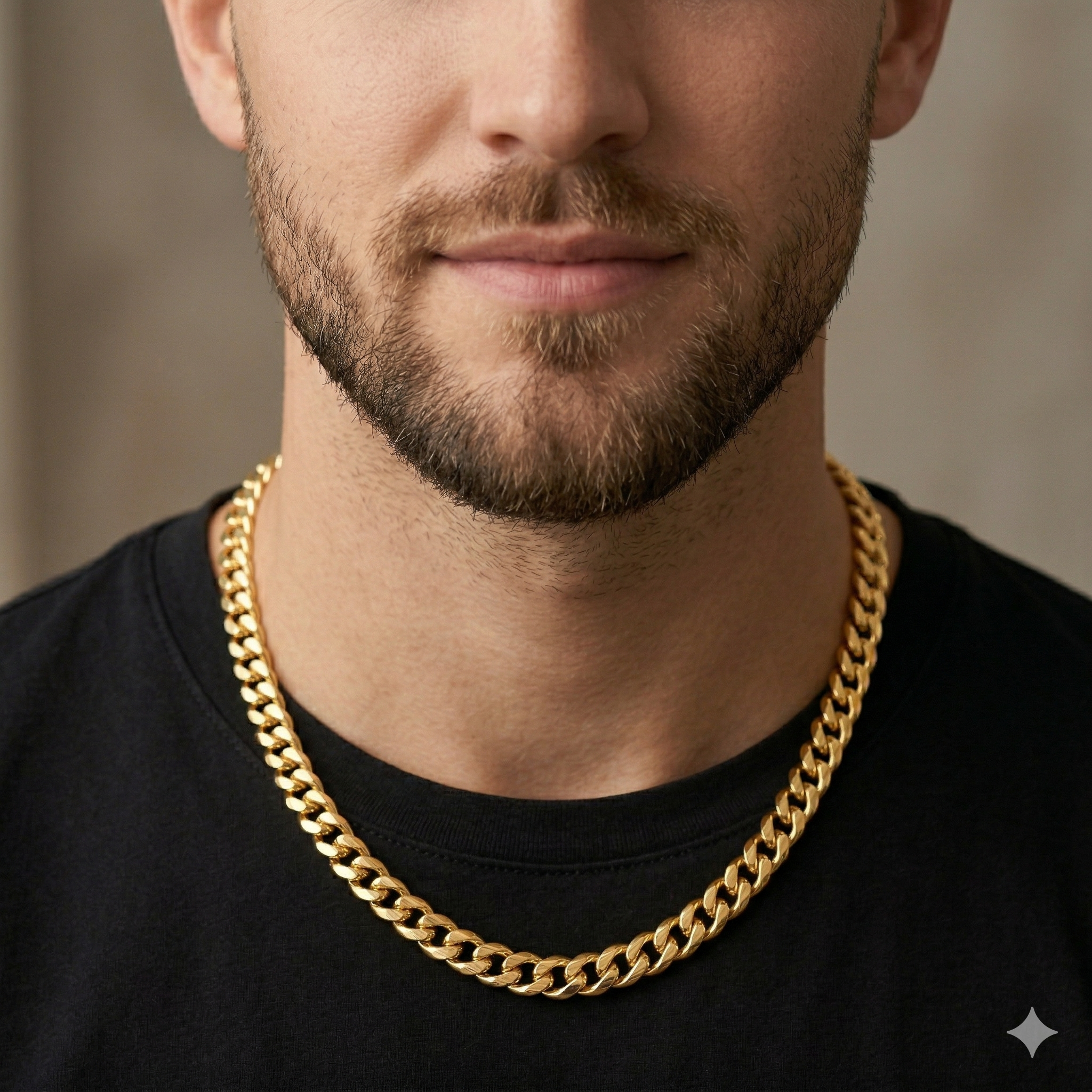 Cuban Link Chain | 925 Sterling Silver 18K Gold Plated Men's 7mm