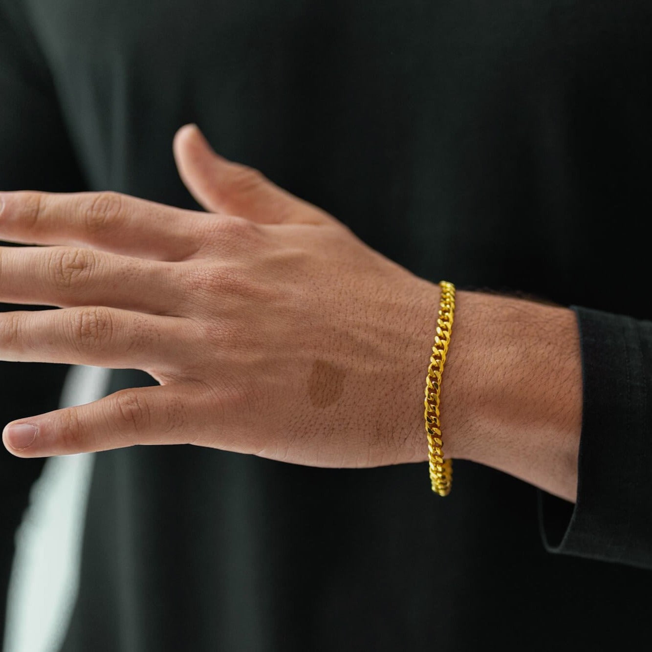 Cuban Bracelet | 18K Gold 5mm.