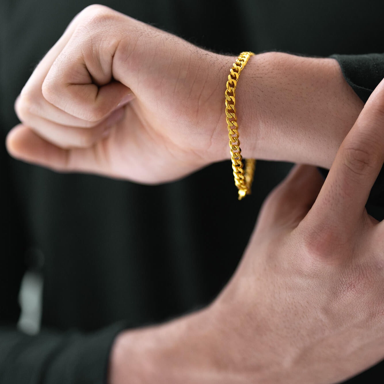 Cuban Bracelet | 18K Gold 5mm.