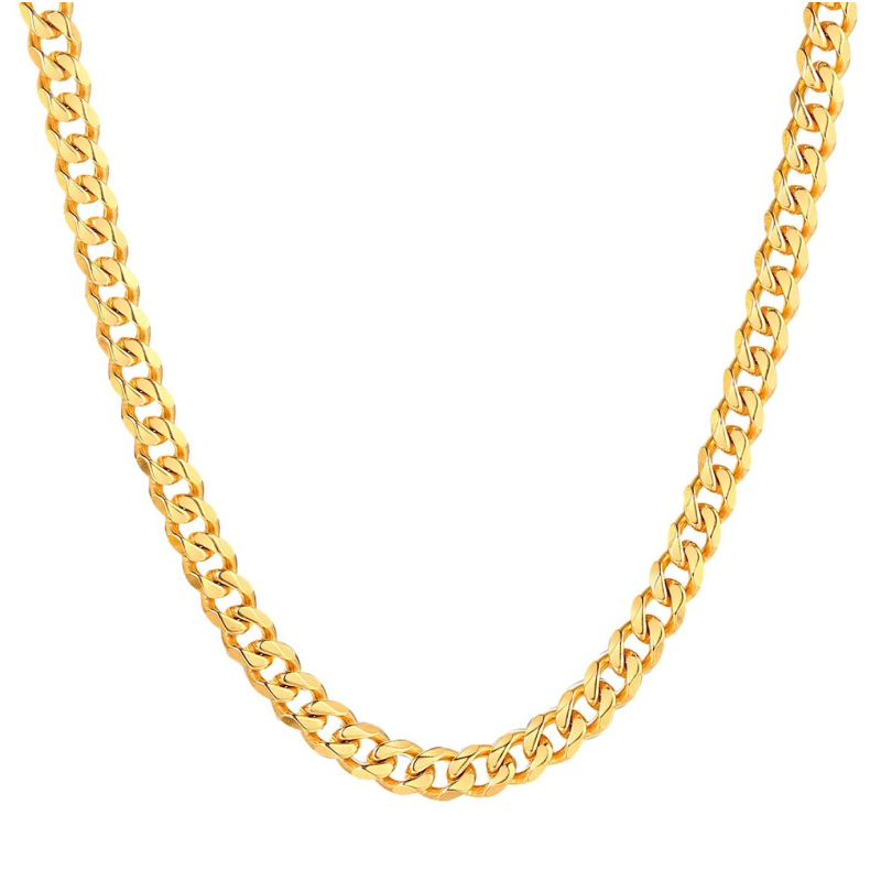 Cuban Chain | 18K Gold 7mm.