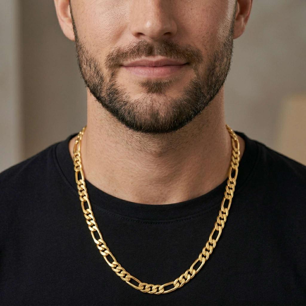 Figaro Chain | 18K Gold 7mm