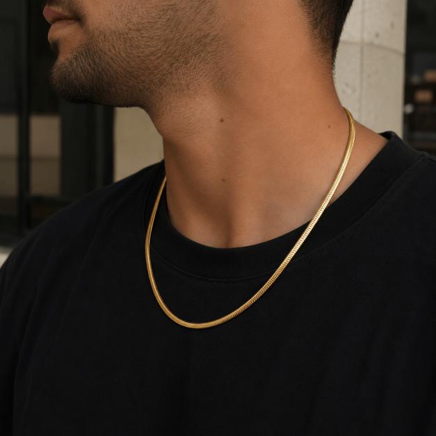 Herringbone Chain | 18K Gold 4.5mm