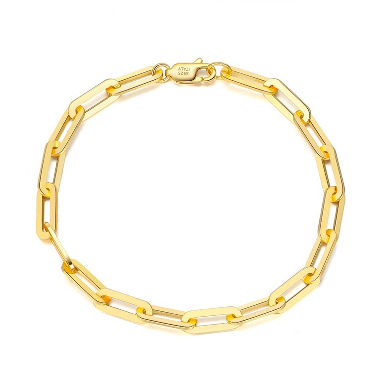 Paperclip Bracelet | 14K Gold 4.5mm