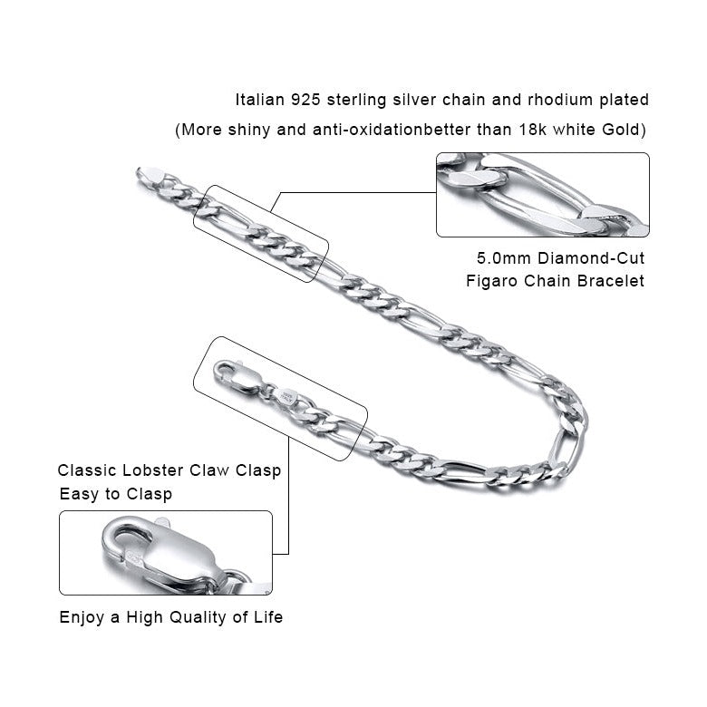 Figaro Bracelet | 925 Silver 5mm