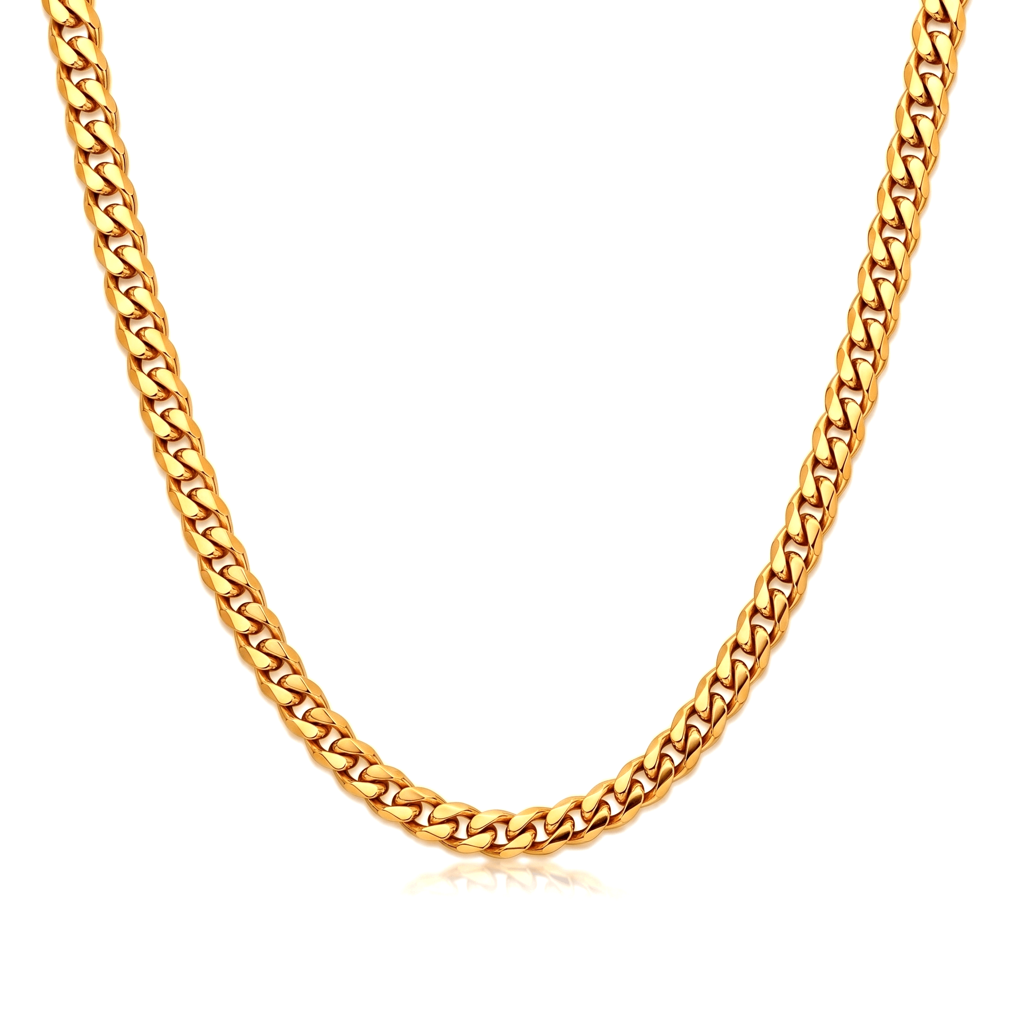 Matzzo 5mm 18K gold Miami Cuban link chain necklace for men