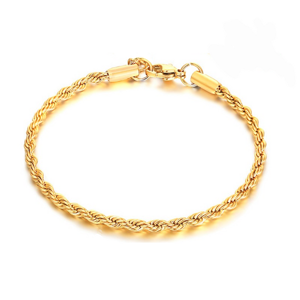 Rope Bracelet | 18K Gold 3.3mm