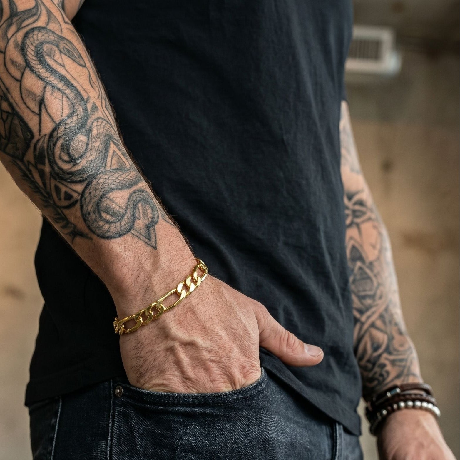 Figaro Bracelet | 18K Gold 6.5mm