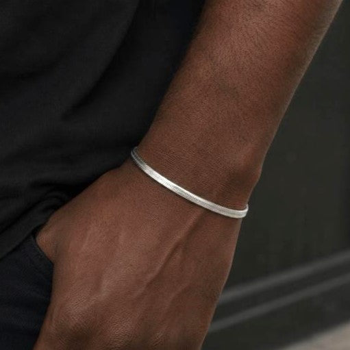 Herringbone Bracelet | 925 Silver 3mm