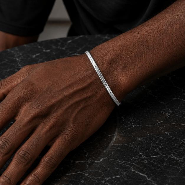 Herringbone Bracelet | 925 Silver 3mm