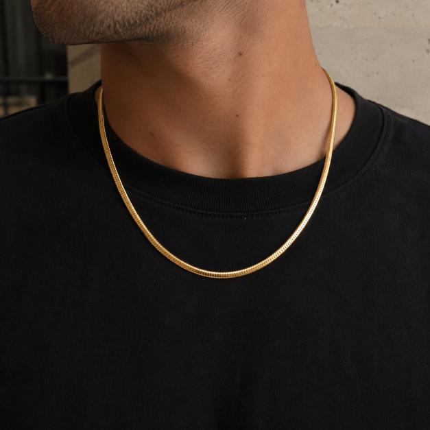 Herringbone Chain | 18K Gold 4.5mm