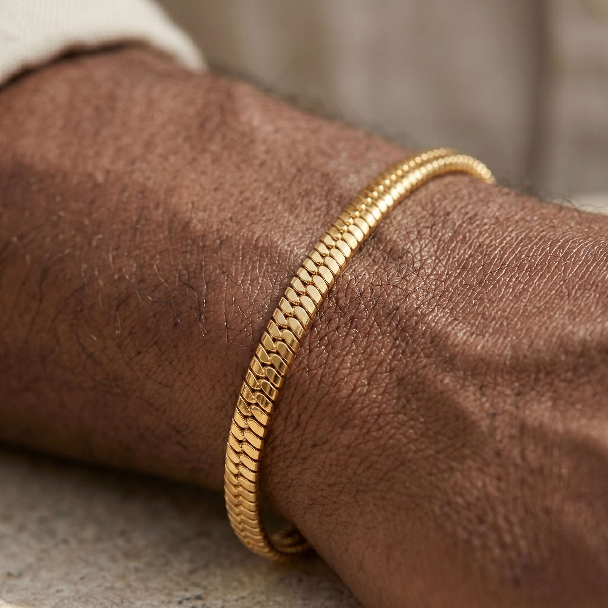 Snake Bracelet | 14K Gold 3mm