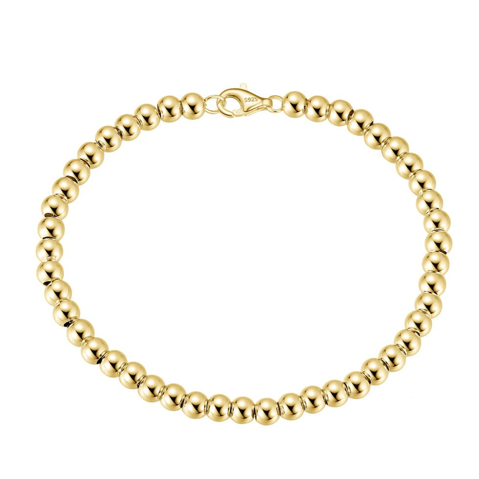 Bead Ball Bracelet | 18K Gold 4mm