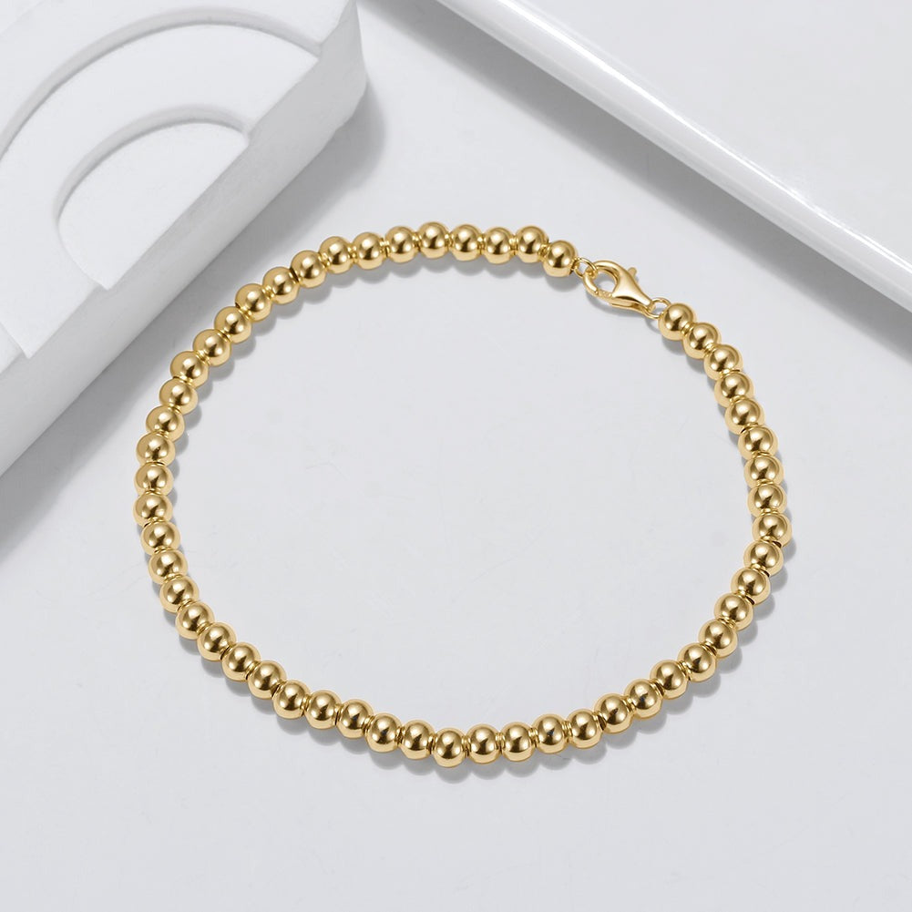 Bead Ball Bracelet | 18K Gold 4mm