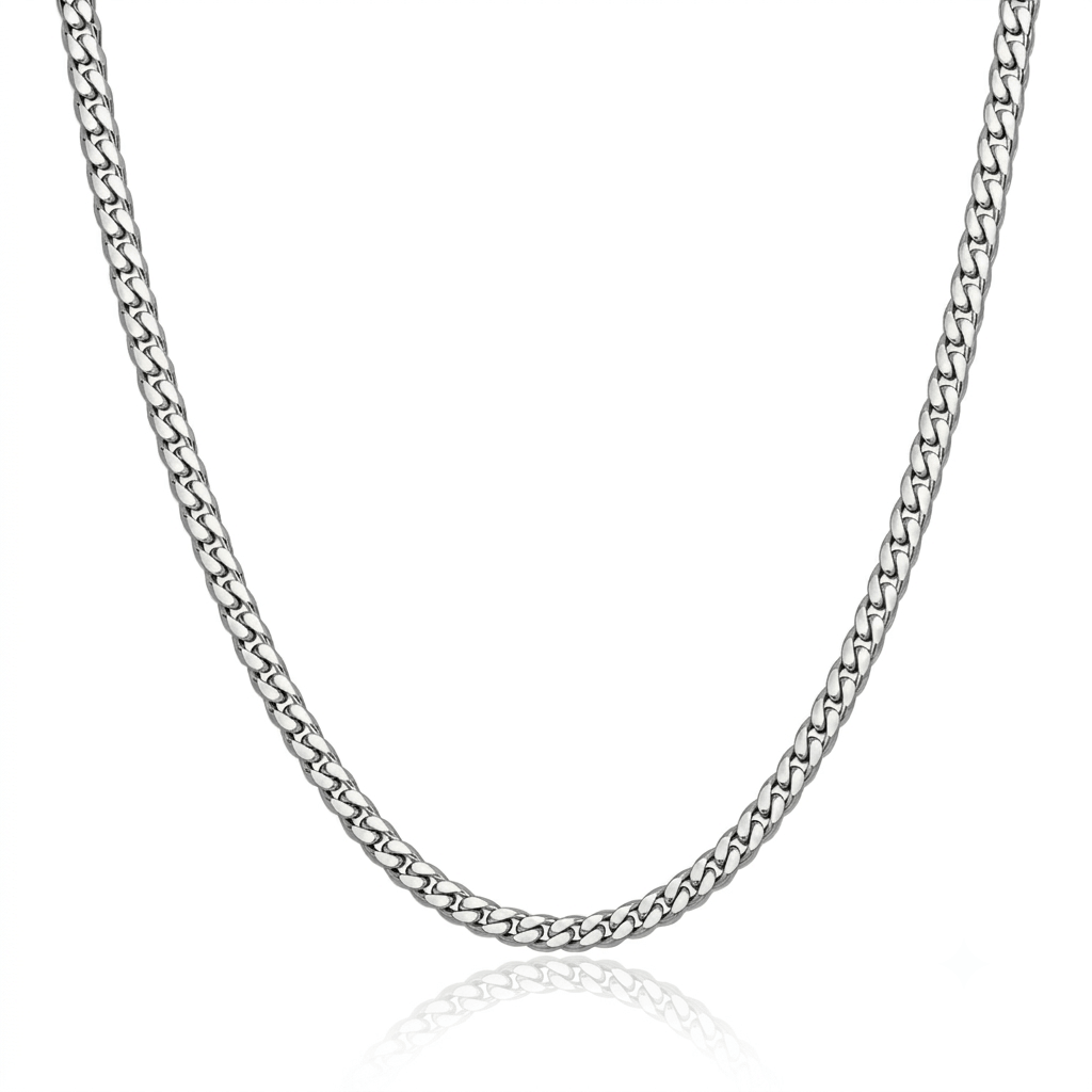 Matzzo 3.6mm silver Miami Cuban link chain necklace for men
